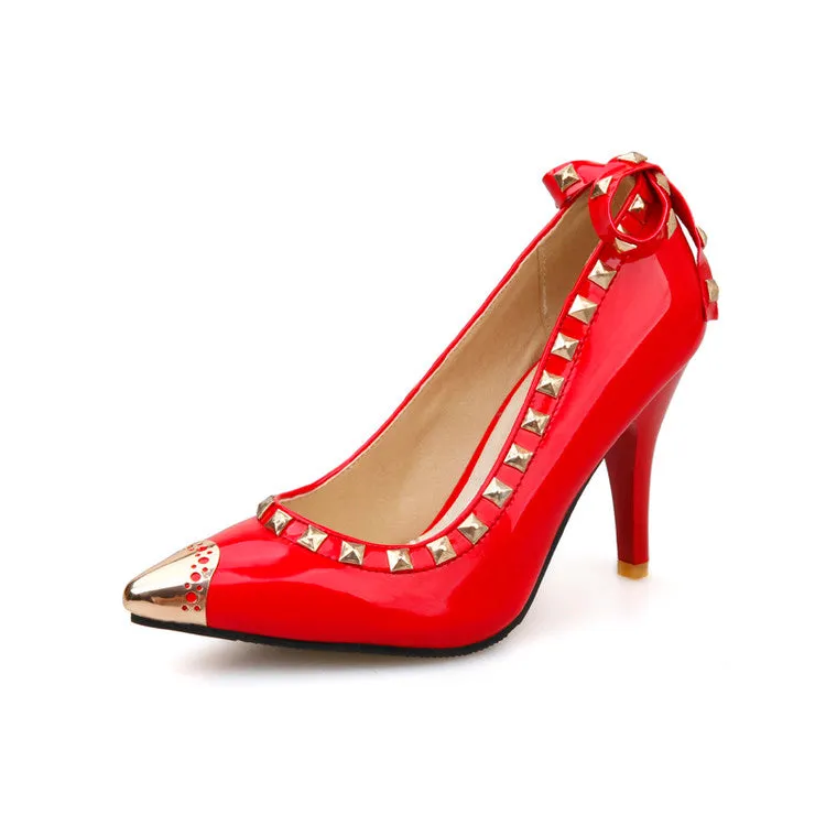 Women's Rivets High Heel Pumps