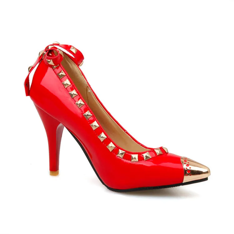 Women's Rivets High Heel Pumps
