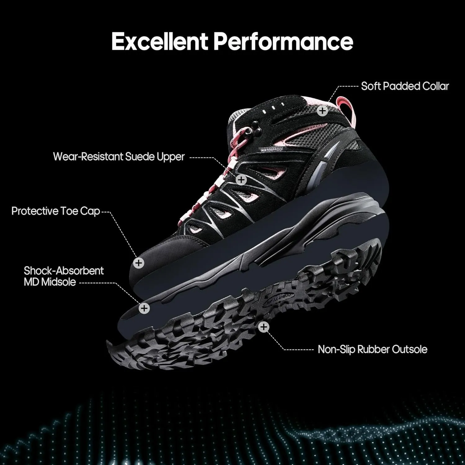 women's waterproof hiking boots for trekking and camping